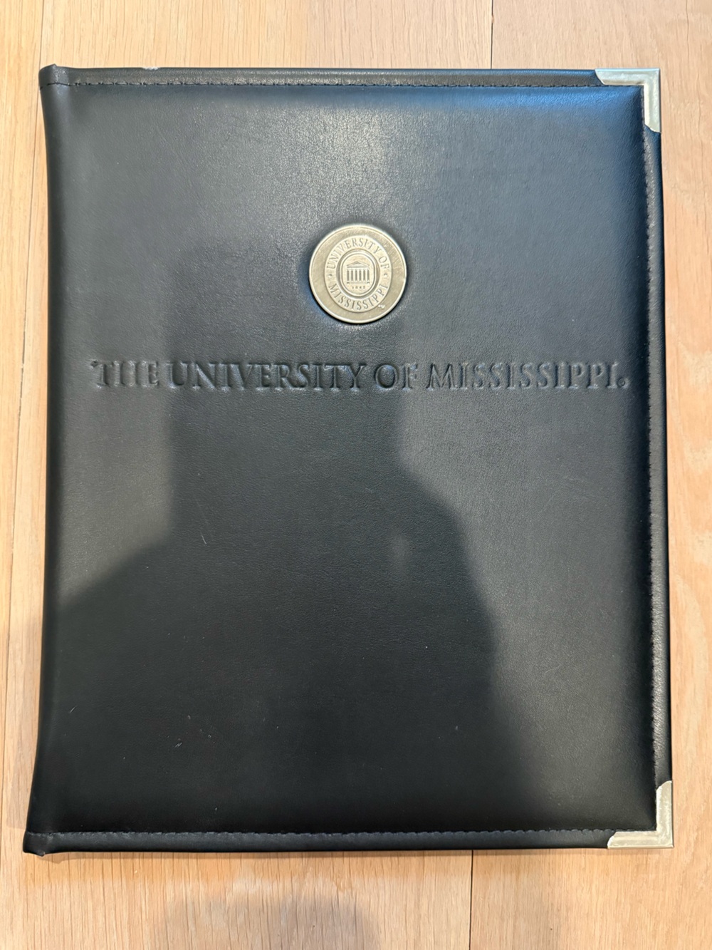 Ole Miss Leather Portfolio Folio - Black